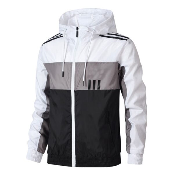 New Mens Windbreaker Jackets Bomber Jacket men Casual Hooded Spring Patchwork Outdoor Sports Coats Fashion Outdoor Clothes Male
