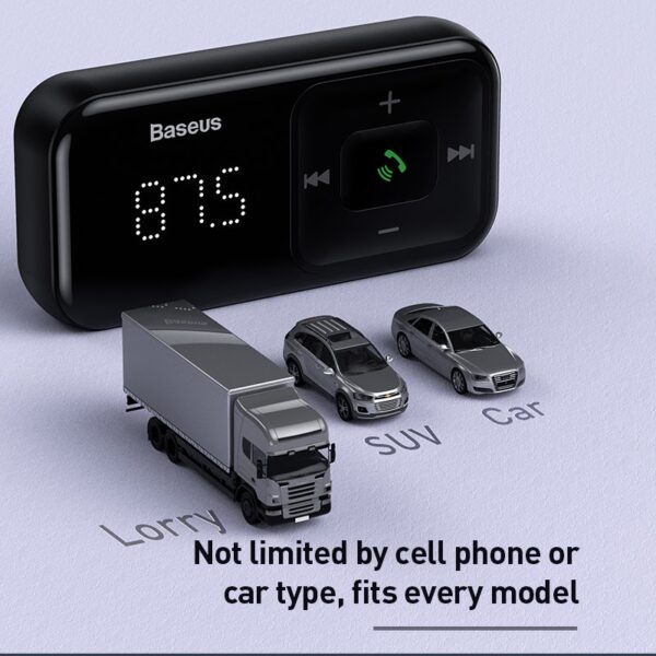 Baseus Car FM Transmitter Bluetooth 5.0 3.1A USB Car Charger AUX Handsfree Wireless Car Kit Auto FM Radio Modulator MP3 Player