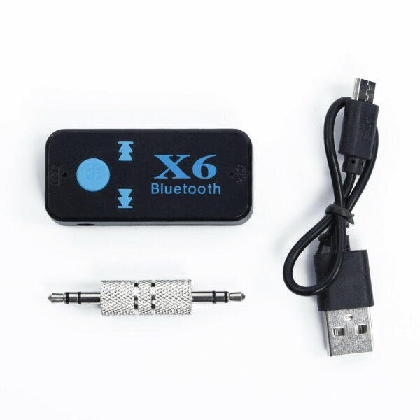 X6 Wireless Bluetooth4.1 Audio Music Receiver Stereo Car Kit Adapter 3.5mm AUX Handsfree Car Kit Support TF Card A2DP Mp3