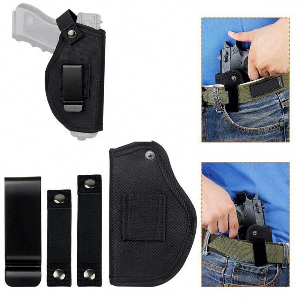 Universal Tactical Gun Holster Concealed Carry Holsters Belt Metal Clip IWB OWB Holster Airsoft Gun Bag for All Size Handguns