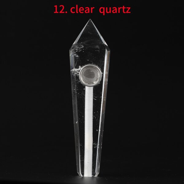 Natural Quartz Pipe Smoking Pipe Dream AmeThyst Point Rod Treatment Gem With Metal Filter Wholesale Price 1PC