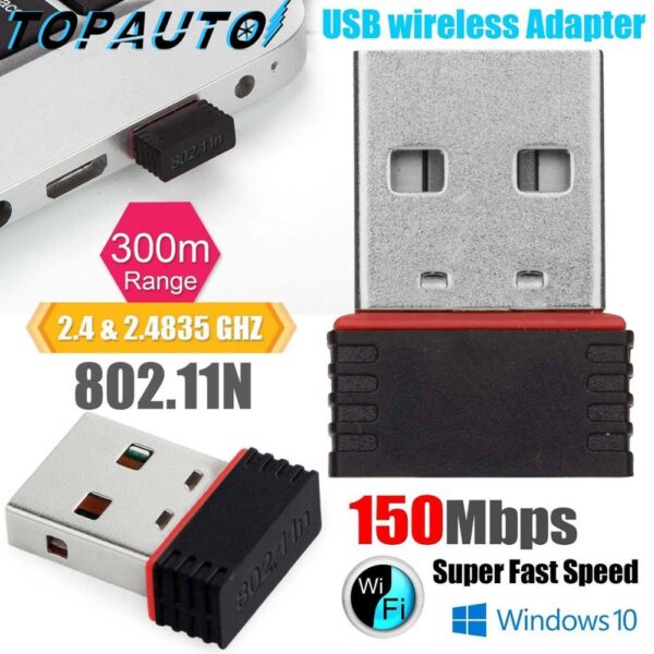 Hot 1pc Mini USB 2.0 WiFi Wireless Adapter 150Mbps 150M Network LAN Card 802.11 Adapter fit for Apple Macbook Pro Air Win Xp 7 8