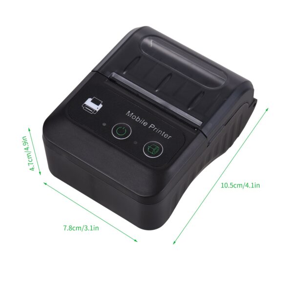 Portable Bluetooth Label Printer 58mm 2inch Wireless Bluetooth Thermal Printer Label Maker for Store Shipping Mini Label Printer