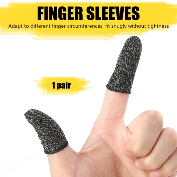 2pcs Finger Cover Breathable Game Controller Finger Sleeve For Pubg Sweat Proof Non-Scratch Touch Screen Gaming Thumb Gloves