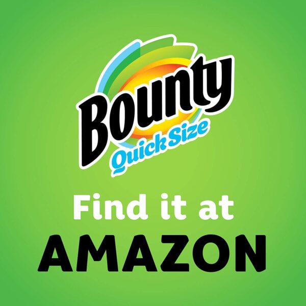 Bounty Quick-Size Paper Towels, White, 8 Family Rolls = 20 Regular Rolls (Packaging May Vary)