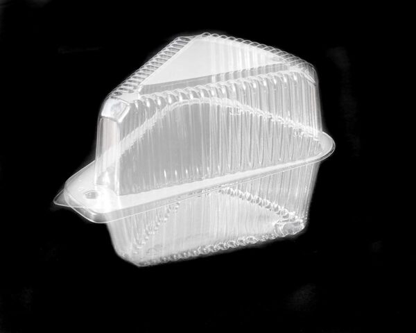 Hinged, Clear Single-Slice Pie/Cake/Cheesecake Container (High Dome Lid) - 20 Pieces