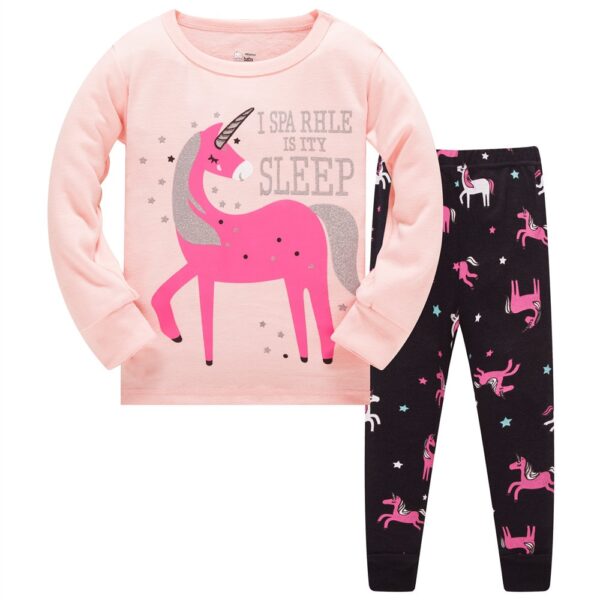 Kid Clothes Cartoon Nighty Pajamas For Girls Boys Autumn Pajamas Suit Baby Girls Clothes Unicorn Pyjamas Kids Pijamas Infantil