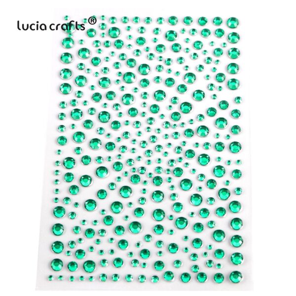 1 Sheet/Lot Self Adhesive Nail Rhinestones Gems Stickers DIY Nail Art Decorations Scrapbooking C0810
