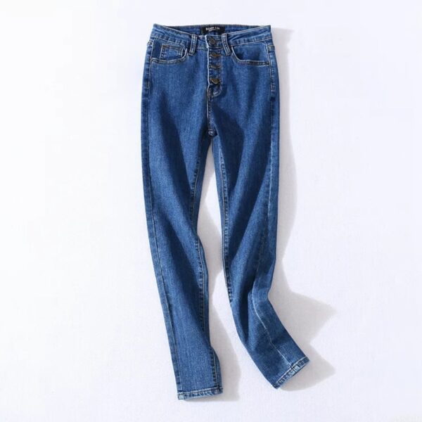 Stretch High Waist Jeans Women 2020 New Skinny Slim Fashion Washed Denim Pencil Pants Plastic Waist Lifting Ninth Pants