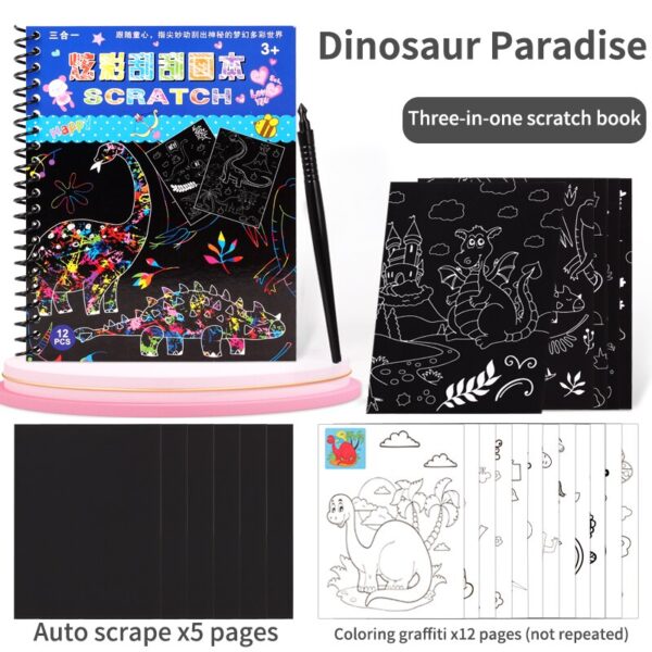 A variety of styles Magic Rainbow Art Paper Card set up graffiti template drawing stick diy art painting Toys Children's Gym