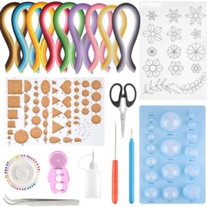 Paper Quilling Kits 45 Colors 900 Strips Quilling Art Paper DIY Craft with Tools for Christmas Gift and Diy Home Decoration
