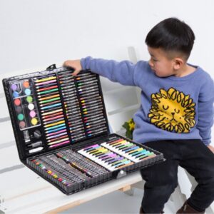 168PCS Painting Drawing Artist Set Kit Water Color Pen Crayon Oil Pastel Painting Tool Art Supplies Kids Stationery Gift Set