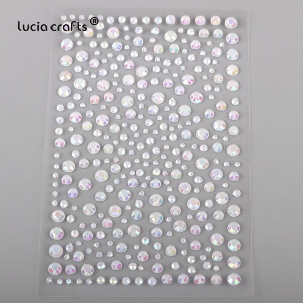1 Sheet/Lot Self Adhesive Nail Rhinestones Gems Stickers DIY Nail Art Decorations Scrapbooking C0810