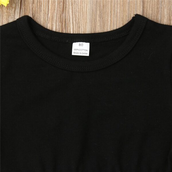 New Girl Kid Child Black Clothing Sets Short Sleeve Letter Crop Top T shirt Shorts Clothes Summer Casual Sunsuit Outfit