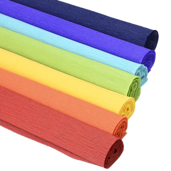 250*25cm Colored Crepe Paper Roll Origami Crinkled Crepe Paper Craft DIY Flowers Decoration Gift Wrapping Paper Craft