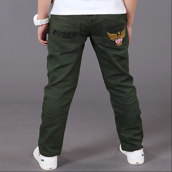 boys pants kids jeans 2020 casual Spring Solid Cotton Mid Elastic Waist Pants for Boy jeans kids Clothing Children Trousers p023