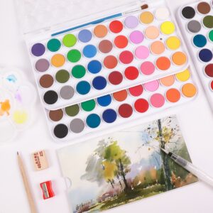 36 Colors Professional Watercolors Paints Set for Painting Drawing With Free Brushes and Papers