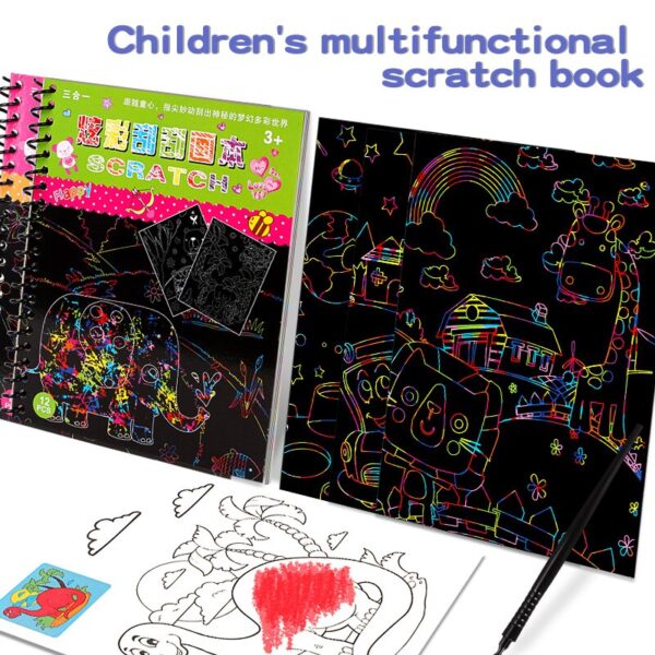 A variety of styles Magic Rainbow Art Paper Card set up graffiti template drawing stick diy art painting Toys Children's Gym